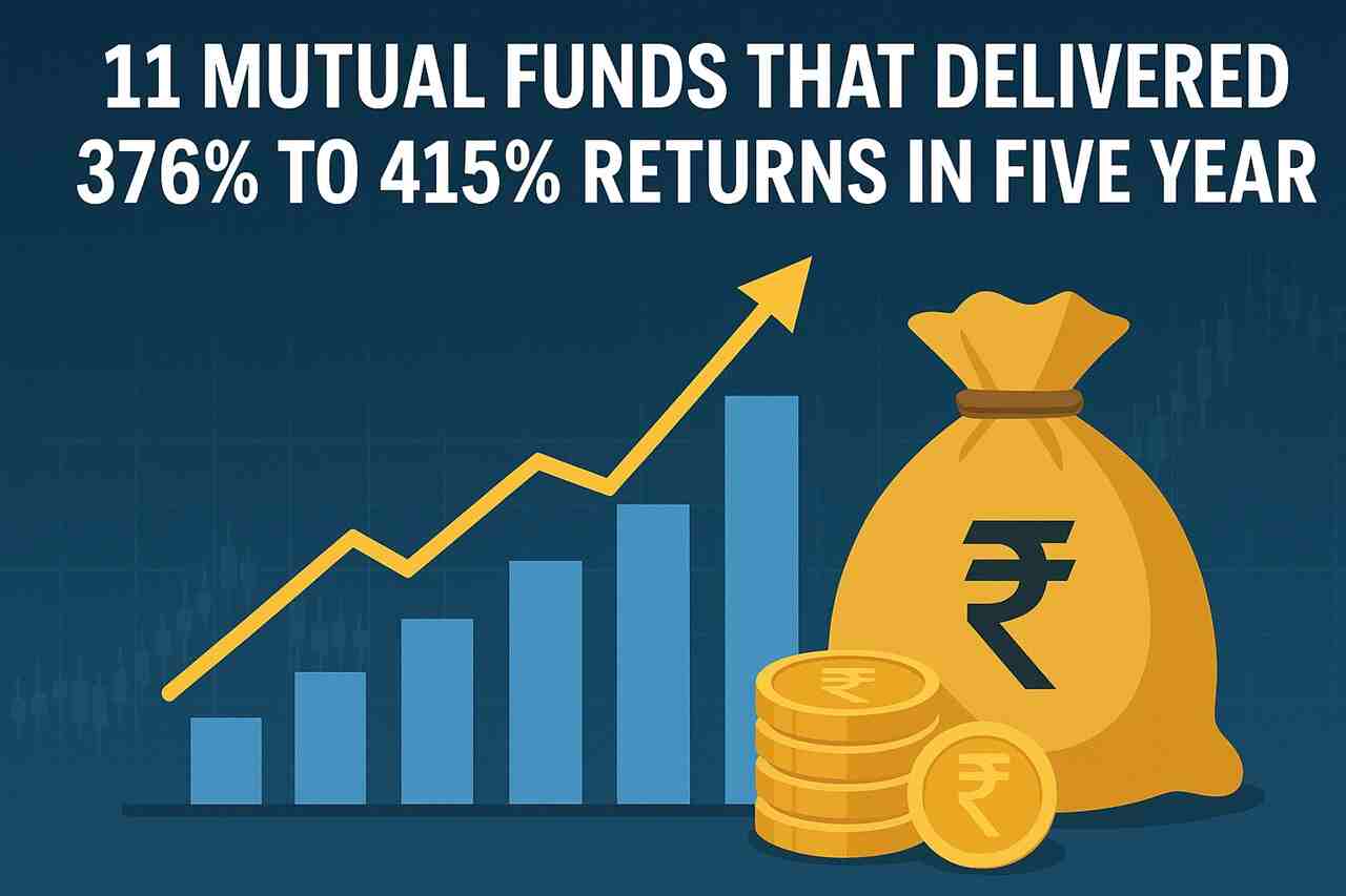 11 Mutual Funds Outperformed in Last 5 Years with 376 percent to 415 percent Absolute Returns