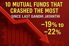 10 Mutual Funds That Crashed the Most Since Last Gandhi Jayanthi (-19 percent to -22 percent)