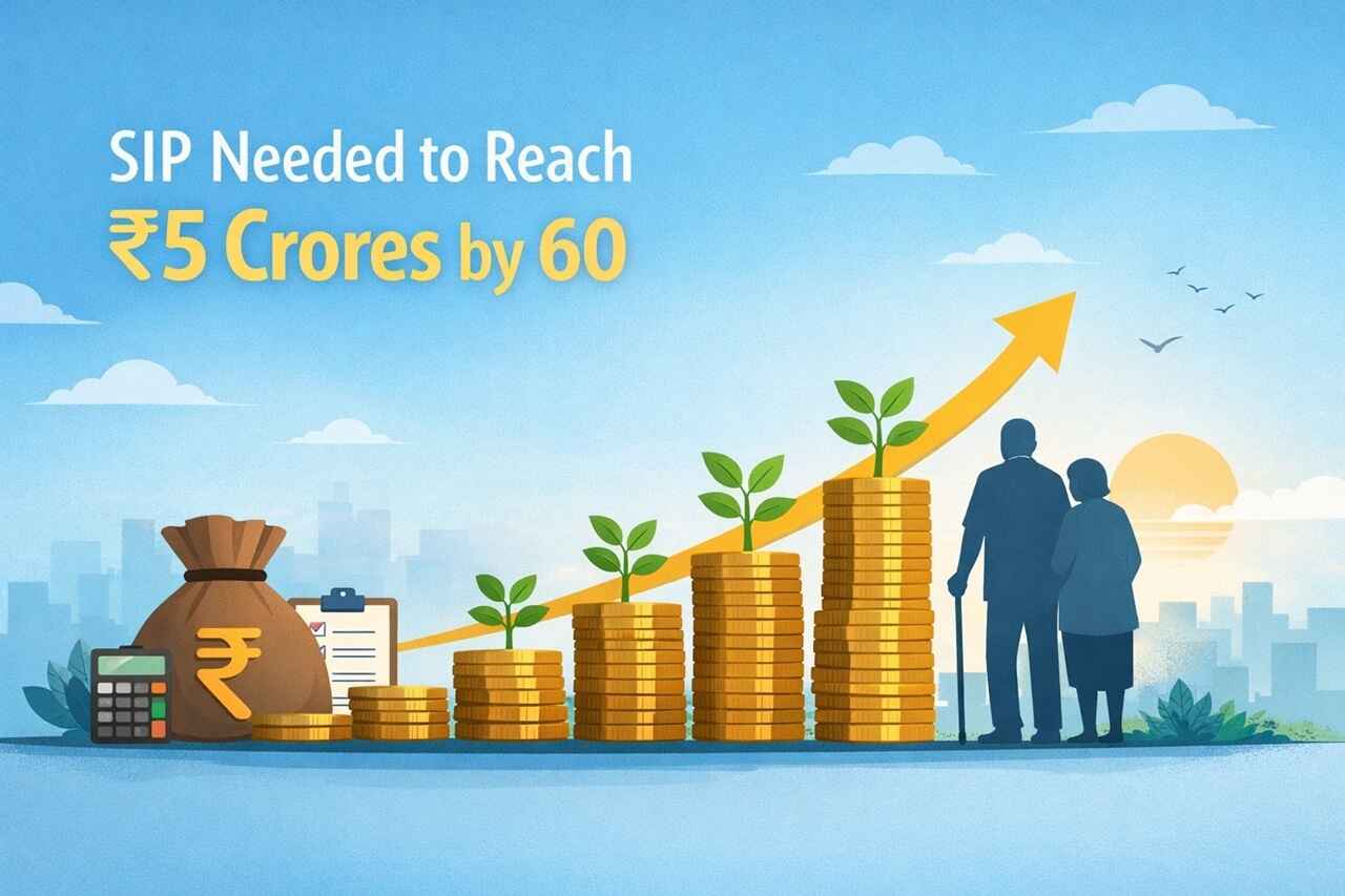 How Much SIP is Needed to Reach rs 5 Crores by Age 60 - Age-Wise Monthly SIP Calculation