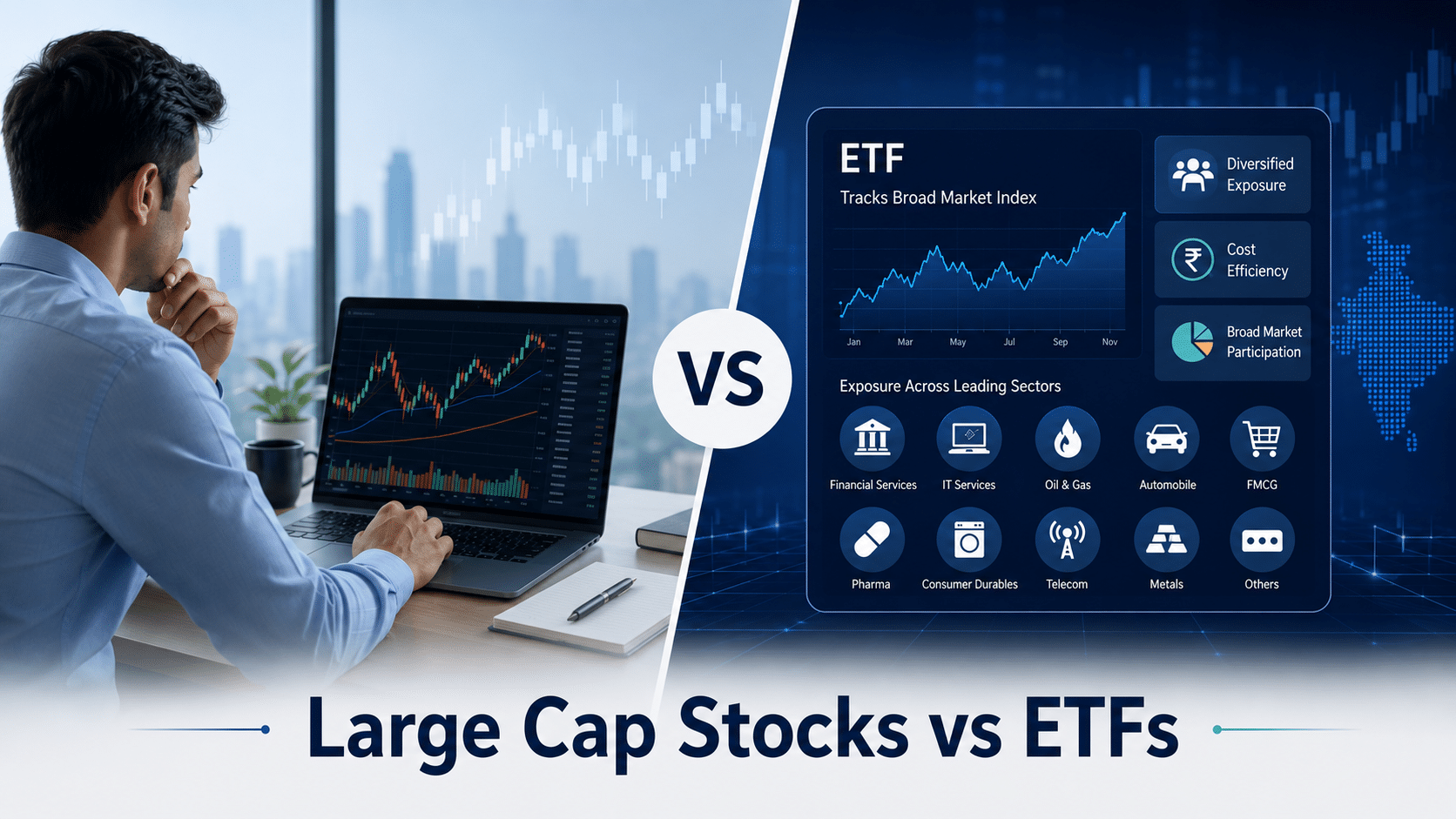 large cap stocks vs etf