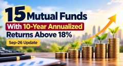 15 Mutual Funds With 10 Year Annualized Returns Above 18 percent Sep-26 Update